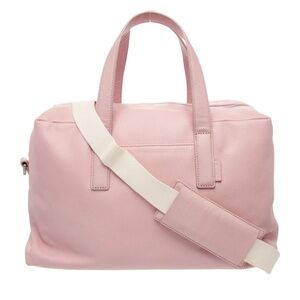 AWAY Pink Leather Messenger Crossbody Travel Bag